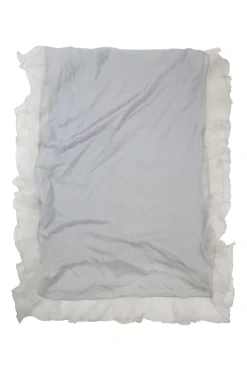a by amishi Grey Pashmina-SIlk Ruffle Scarf