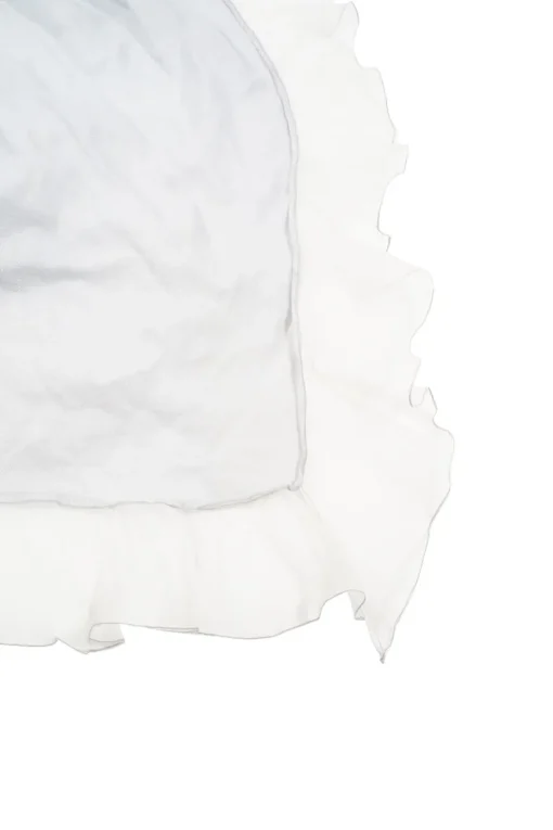 a by amishi Grey Pashmina-SIlk Ruffle Scarf