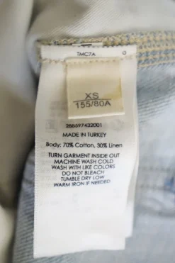 Acid-washed indigo cotton-linen blend denim slouchy slip-on workwear-inspired coveralls