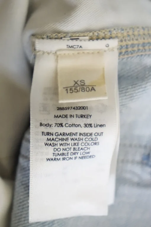Acid-washed indigo cotton-linen blend denim slouchy slip-on workwear-inspired coveralls