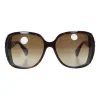 Alexander McQueen oversized gold tone metallic embellished brown shade lenses tortoise acetate sunglasses