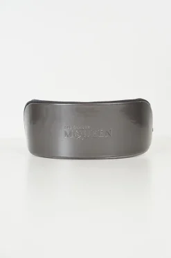 Alexander McQueen oversized gold tone metallic embellished brown shade lenses tortoise acetate sunglasses