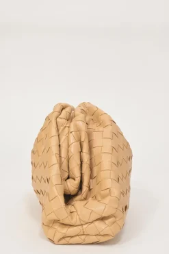 Almond intrecciato nappa leather The Pouch clutch