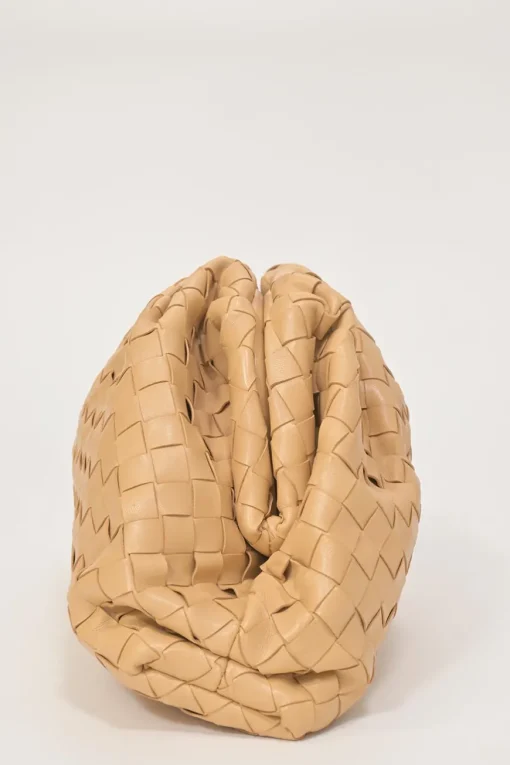 Almond intrecciato nappa leather The Pouch clutch