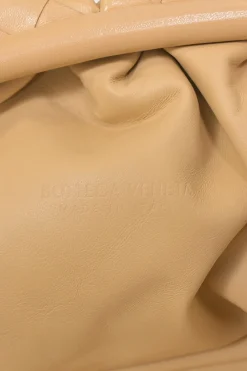 Almond intrecciato nappa leather The Pouch clutch