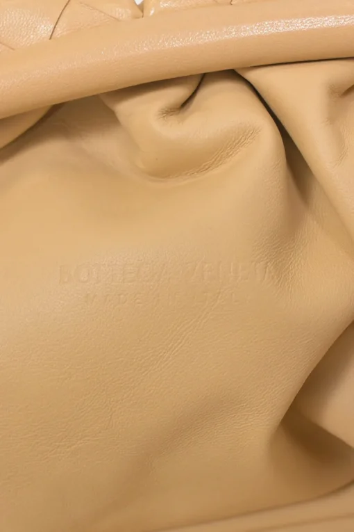 Almond intrecciato nappa leather The Pouch clutch