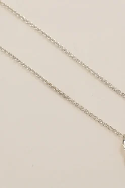 Amulettes sterling silver Constance solitaire pendant necklace with T-bar closure