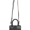 Anthracite box calf leather Brilliant Mini handbag with detachable shoulder strap