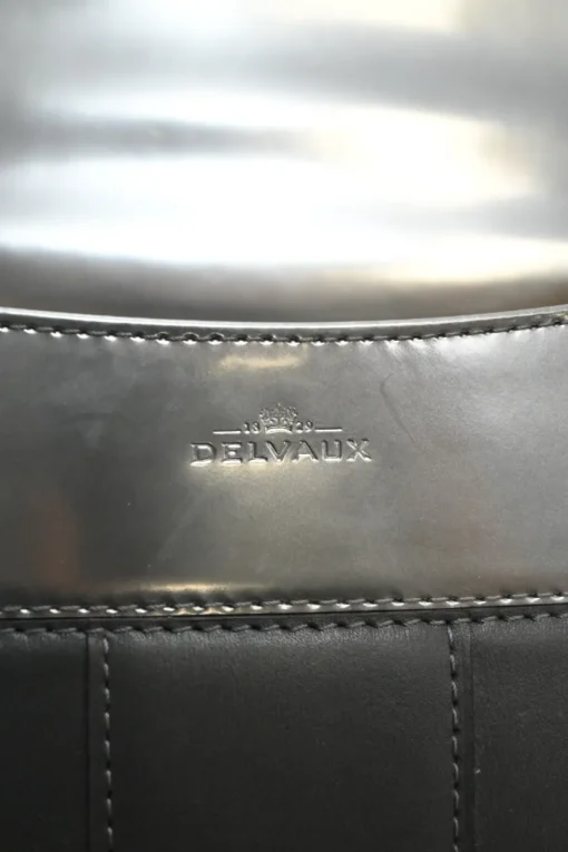 Anthracite box calf leather Brilliant Mini handbag with detachable shoulder strap