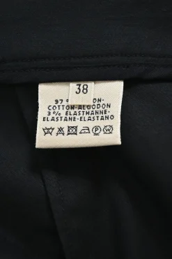 Anthracite cotton-blend pull-on low-rise kick-flare slacks