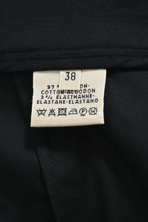 Anthracite cotton-blend pull-on low-rise kick-flare slacks