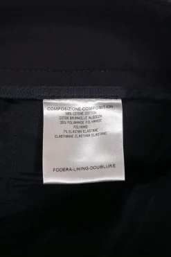 Anthracite cotton-blend pull-on low-rise slacks