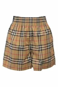 Archive beige House Check stretch-cotton high-waist shorts