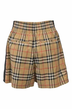 Archive beige House Check stretch-cotton high-waist shorts