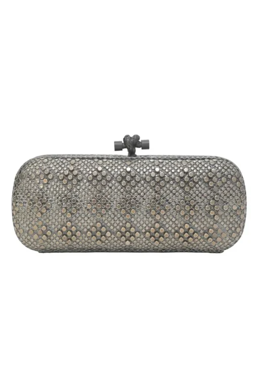 Argento studded snakesin leather Knot minaudière