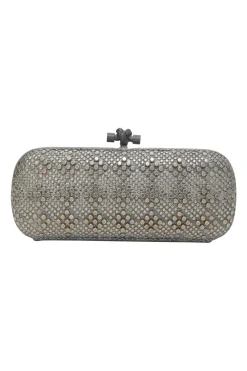 Argento studded snakesin leather Knot minaudière