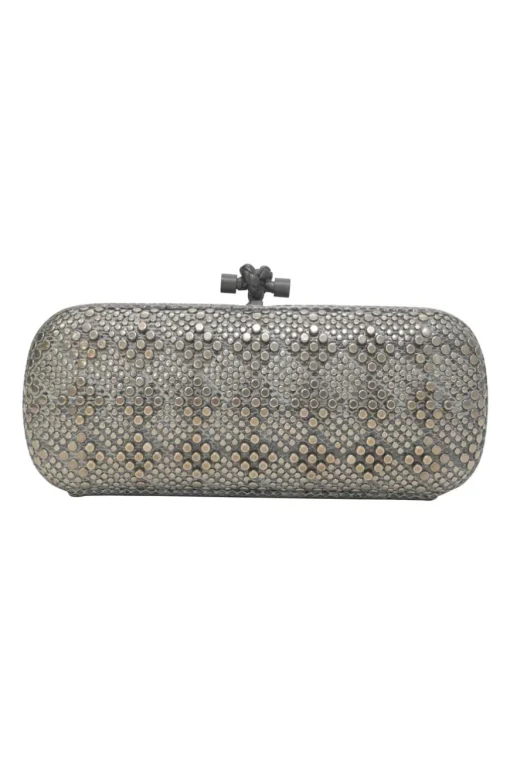 Argento studded snakesin leather Knot minaudière