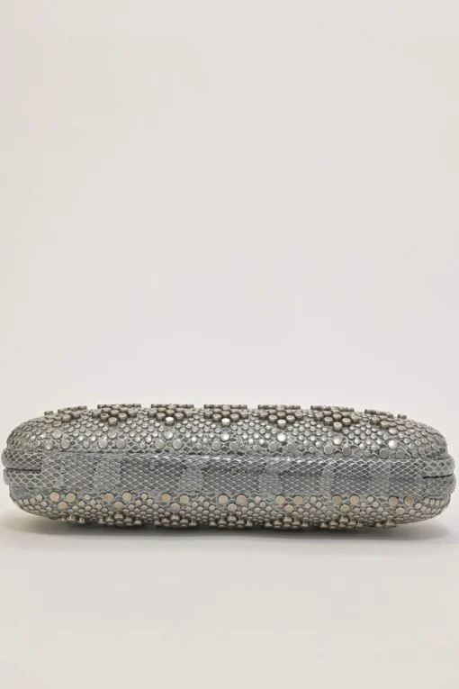 Argento studded snakesin leather Knot minaudière