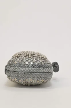 Argento studded snakesin leather Knot minaudière