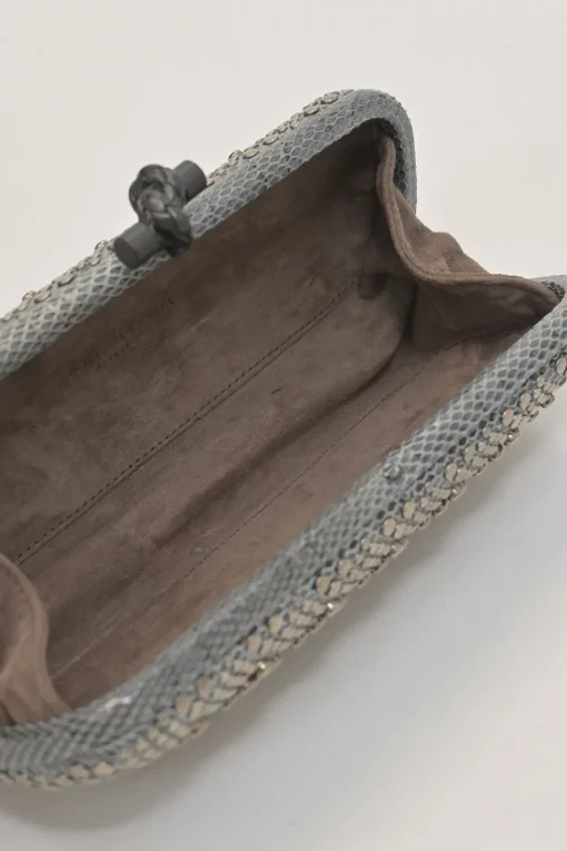 Argento studded snakesin leather Knot minaudière