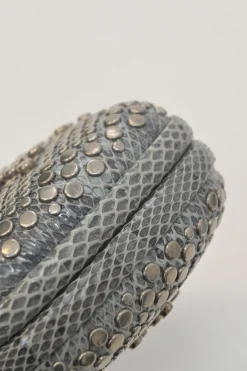 Argento studded snakesin leather Knot minaudière