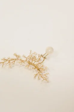 Baby's Breath gold-plated pearl ear cuffs