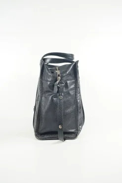 Balenciaga black leather Bazar shopper bag