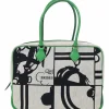 Bamboo Togo leather and 'Brides De Gala En Desordre' Toile Plume 32 handbag