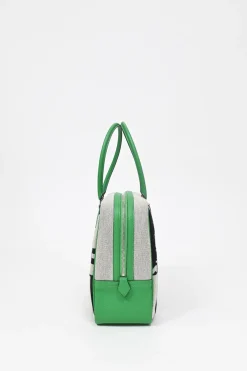 Bamboo Togo leather and 'Brides De Gala En Desordre' Toile Plume 32 handbag