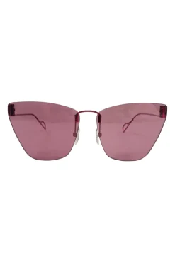 BB0111s Fuchsia BB Metal Frame Cat Eye Sunglasses