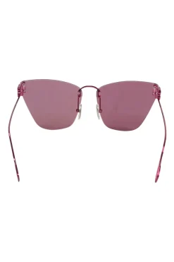 BB0111s Fuchsia BB Metal Frame Cat Eye Sunglasses