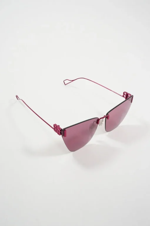 BB0111s Fuchsia BB Metal Frame Cat Eye Sunglasses