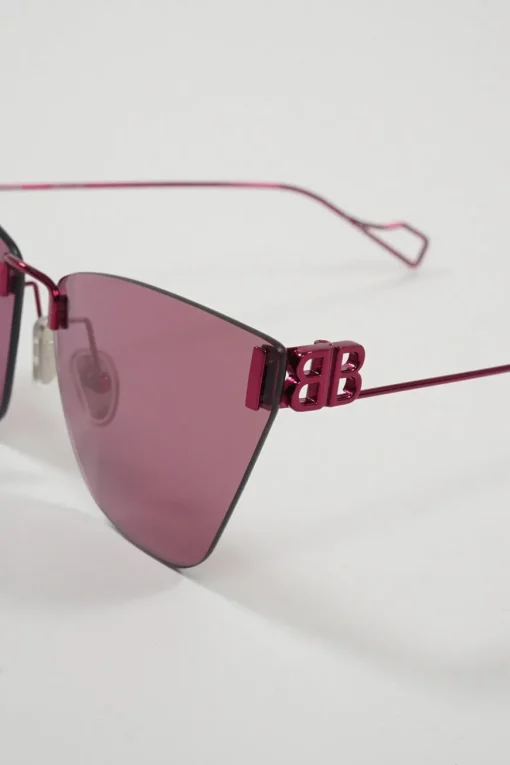 BB0111s Fuchsia BB Metal Frame Cat Eye Sunglasses