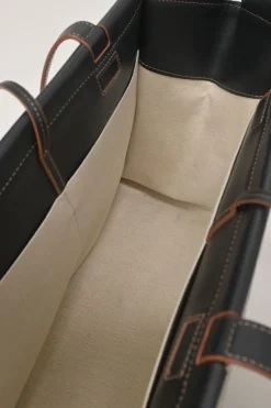 Beige Anagram canvas jacquard and leather Cushion tote