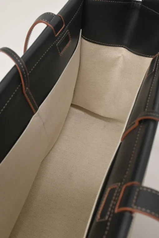 Beige Anagram canvas jacquard and leather Cushion tote