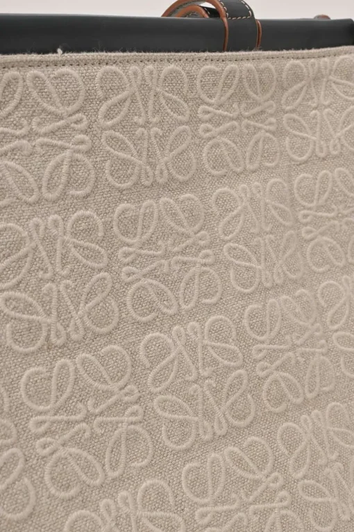 Beige Anagram canvas jacquard and leather Cushion tote