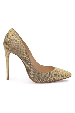 Beige and grey snakeskin So Kate pointed-toe pumps