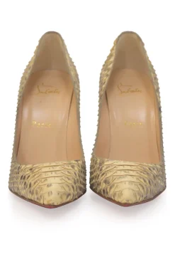 Beige and grey snakeskin So Kate pointed-toe pumps