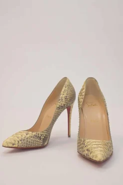 Beige and grey snakeskin So Kate pointed-toe pumps