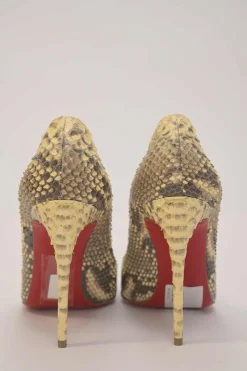 Beige and grey snakeskin So Kate pointed-toe pumps