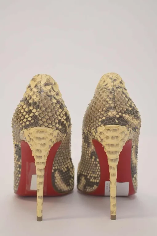 Beige and grey snakeskin So Kate pointed-toe pumps