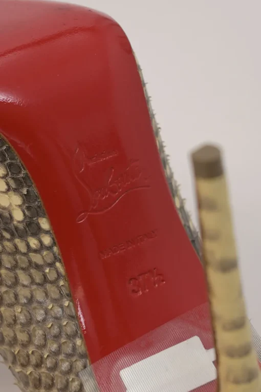 Beige and grey snakeskin So Kate pointed-toe pumps
