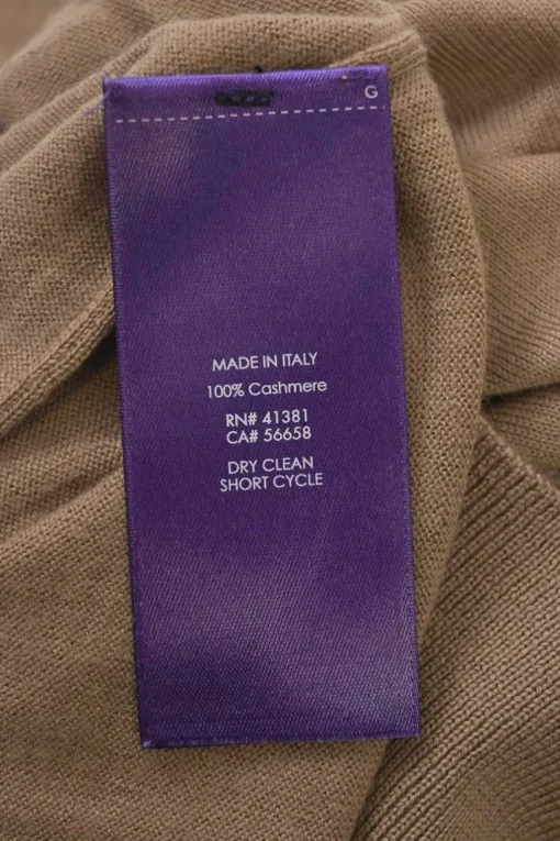 Beige cashmere sleeveless round neck vest
