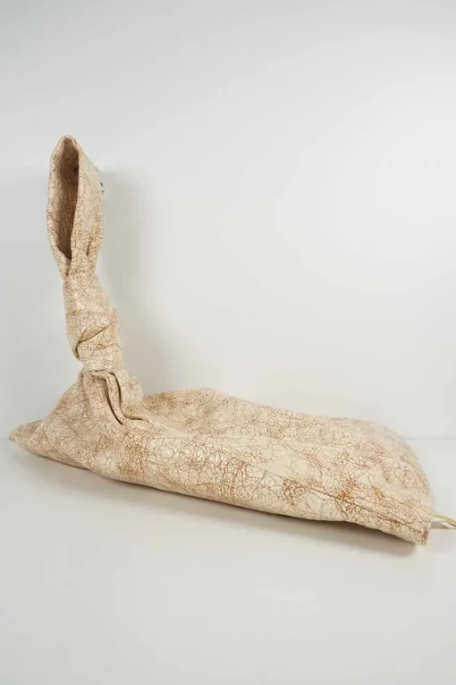 Beige cracked pattern leather 'Twist' bag
