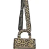 Beige Mizza embroidery leopard jacquard canvas Lady D-Lite bag with detachable shoulder strap
