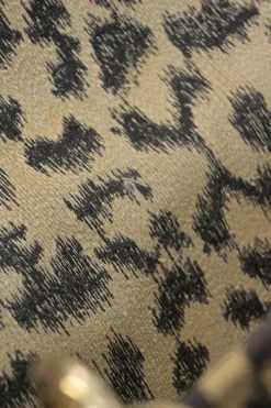 Beige Mizza embroidery leopard jacquard canvas Lady D-Lite bag with detachable shoulder strap