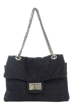 Black 2.55 Wool 24h Shoulder Bag