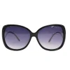 Black acetate and metal oversized gradient square-shaped sunglasses with sculpted arms