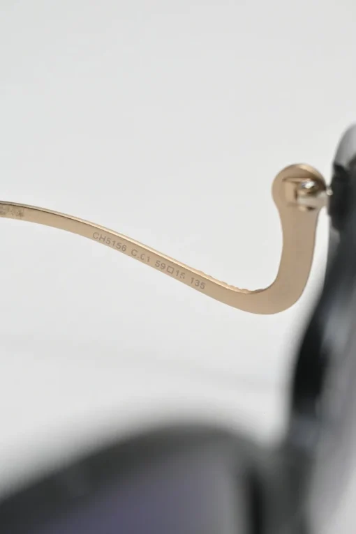 Black acetate and metal oversized gradient square-shaped sunglasses with sculpted arms