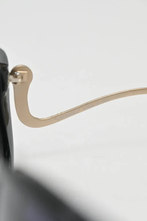 Black acetate and metal oversized gradient square-shaped sunglasses with sculpted arms